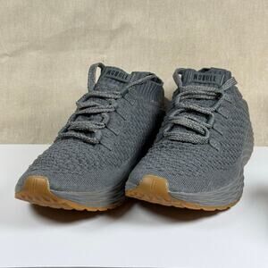 NOBULL Knit Trainer Gray Gum Sole Unisex Men 10 Women 8.5 Training Shoes